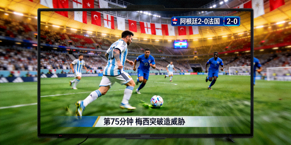 阿根廷对阵法国世界杯比赛直播画面
